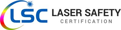 the laser safety logo with the words laser safety.