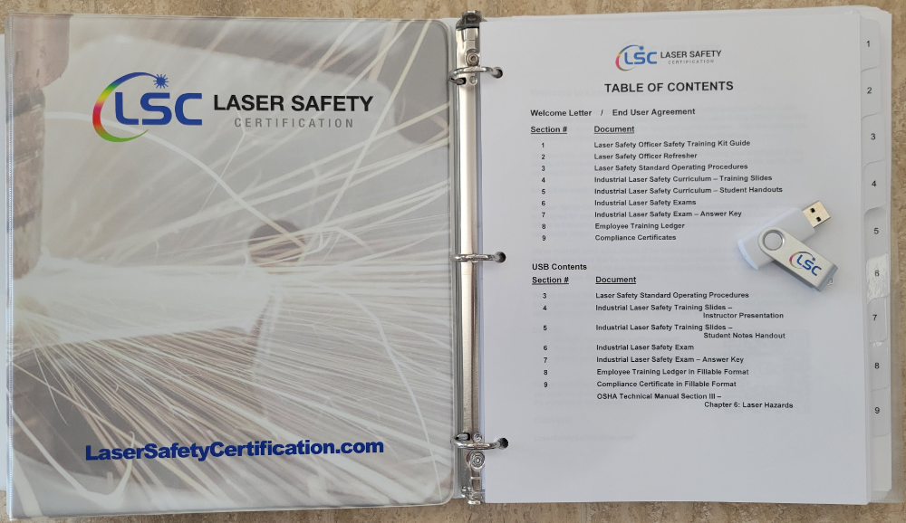 What's in the Laser Safety Officer Laser Safety Kit? - Laser