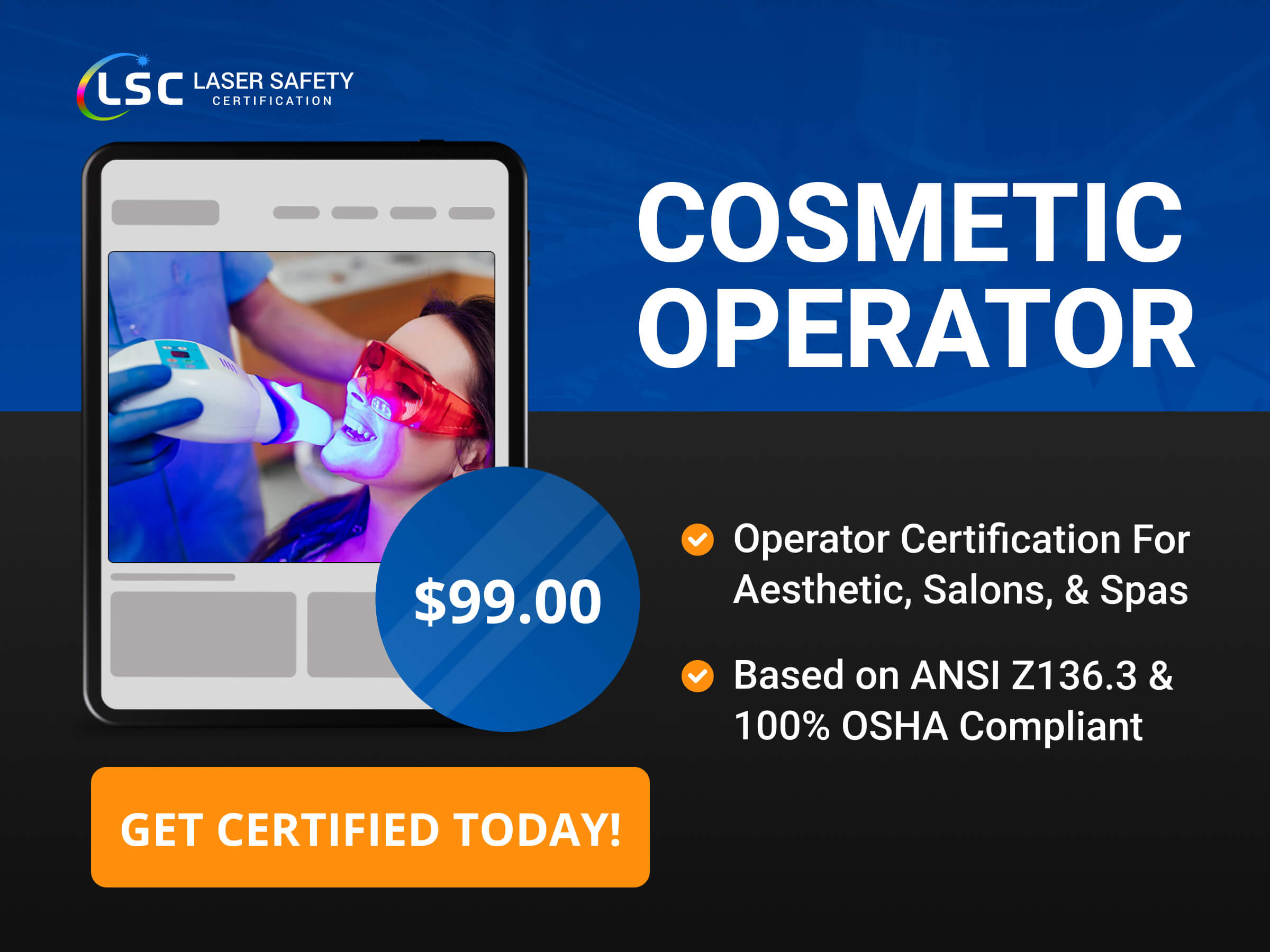 Cosmetic operator certification.