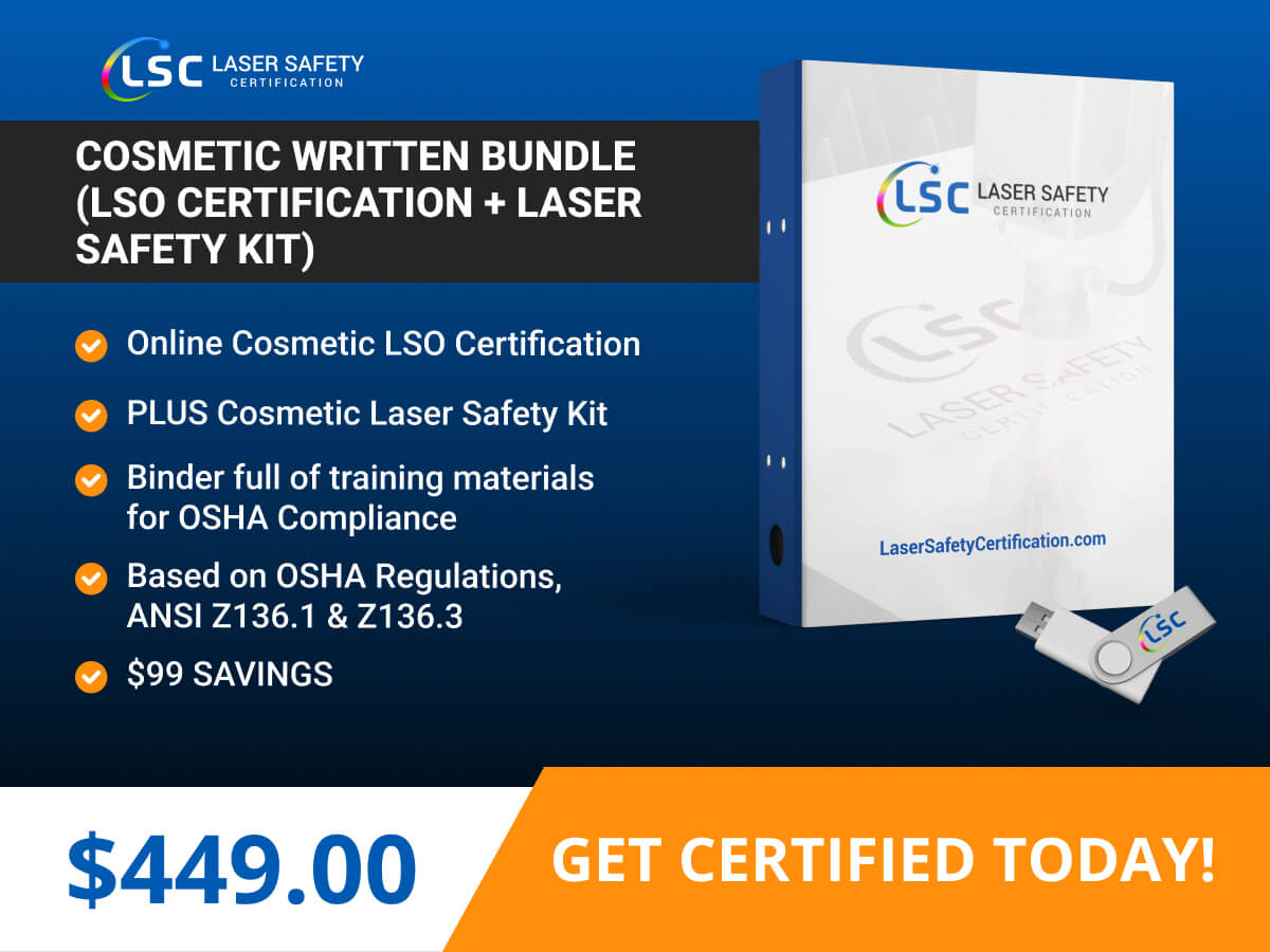 Cosmetic written bundle lss certification laser safety kit.
