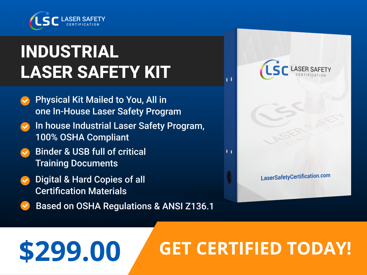 Industrial laser safety kit.