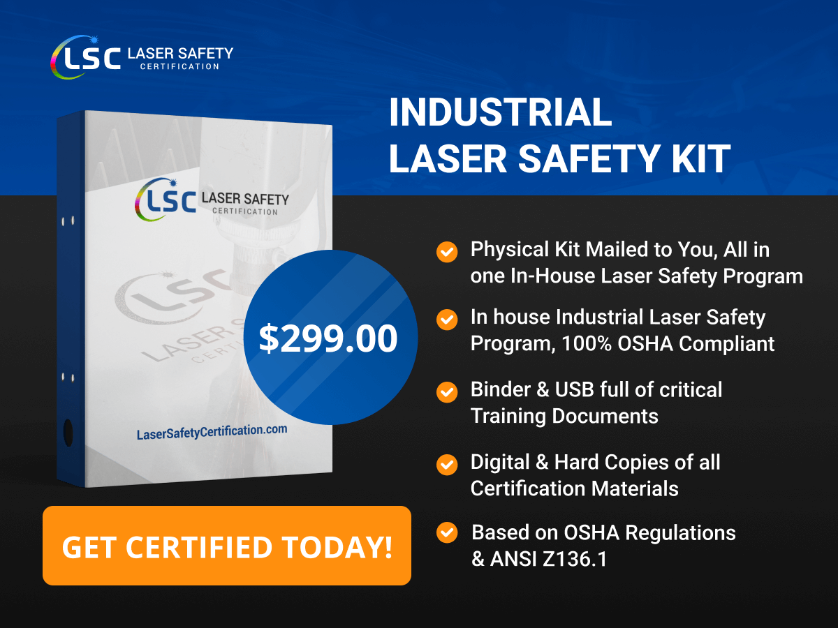 Industrial laser safety kit.