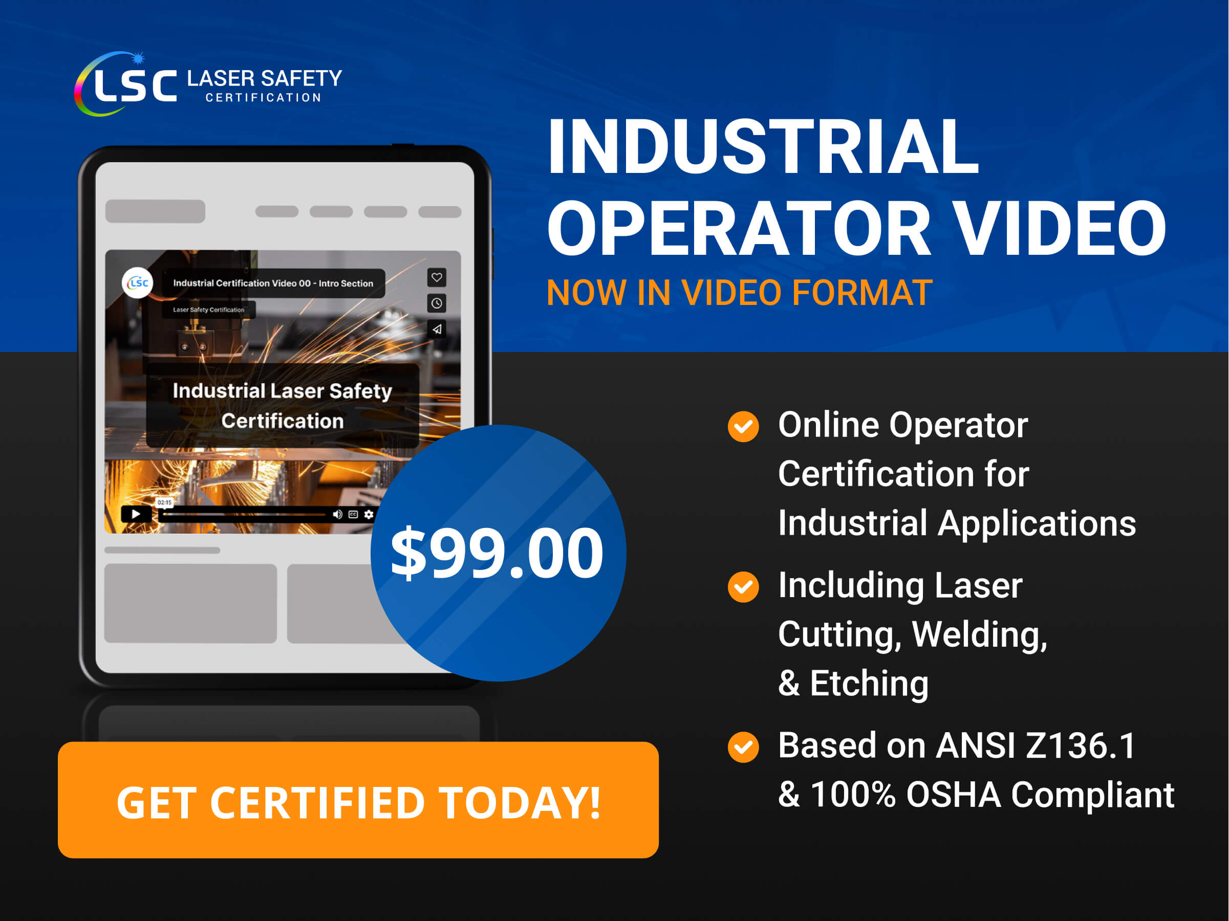 Industrial operator video now in video format.