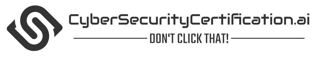 Cyber security certification - don't click that.